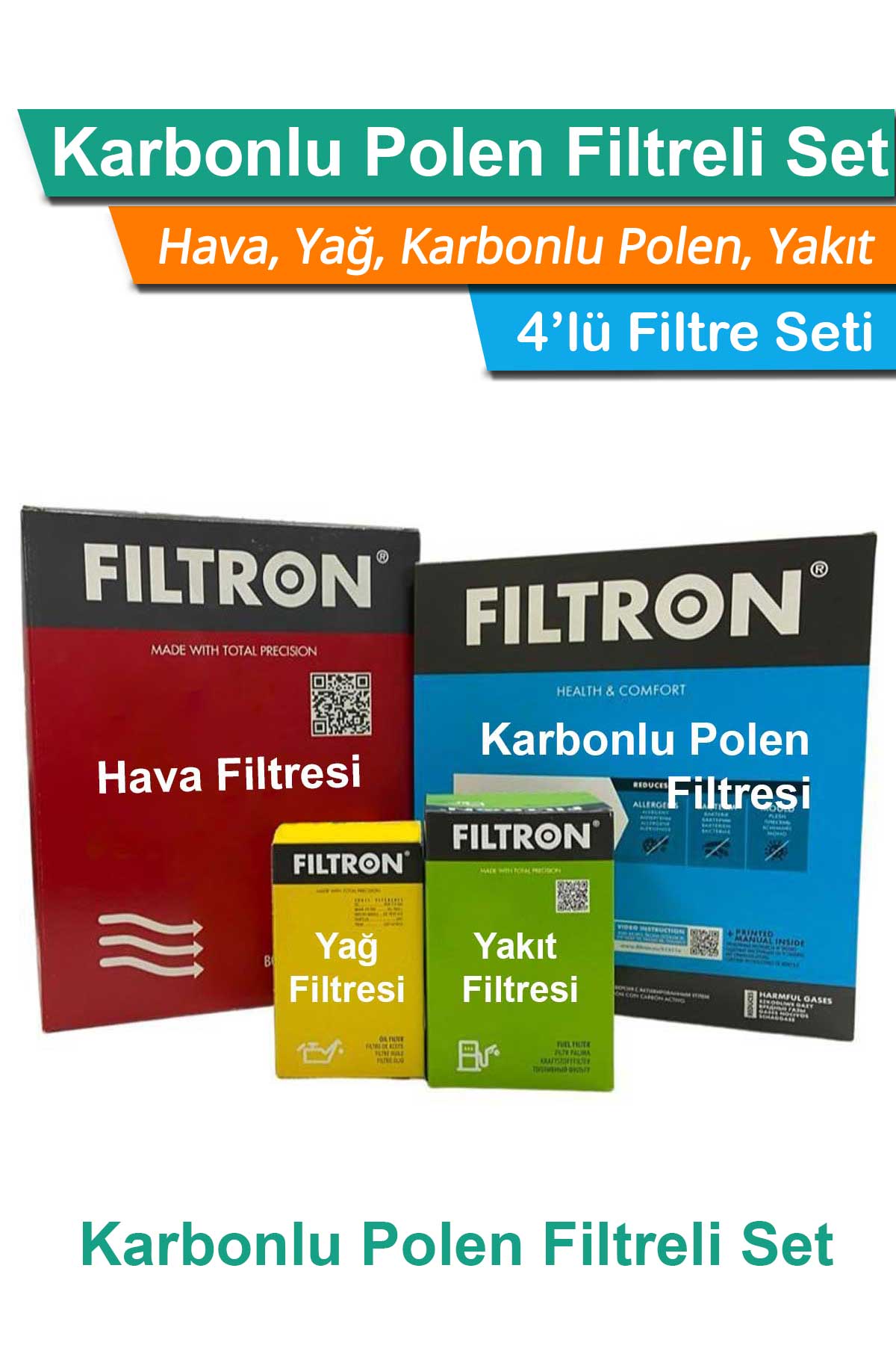 Mercedes C220 CDI W202 Filtron Filtre Bakım Seti 1998-2001 Hava+Yağ+Yakıt+Karbonlu Polen